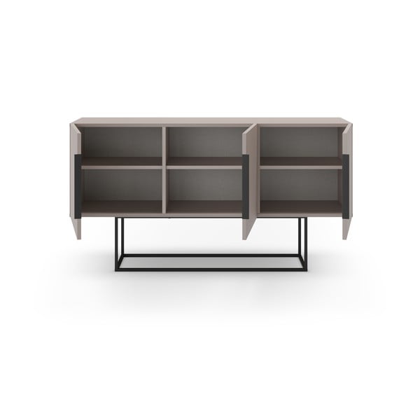 Sivo-béžová nízka komoda 150x80 cm Titan – Marckeric-image-3