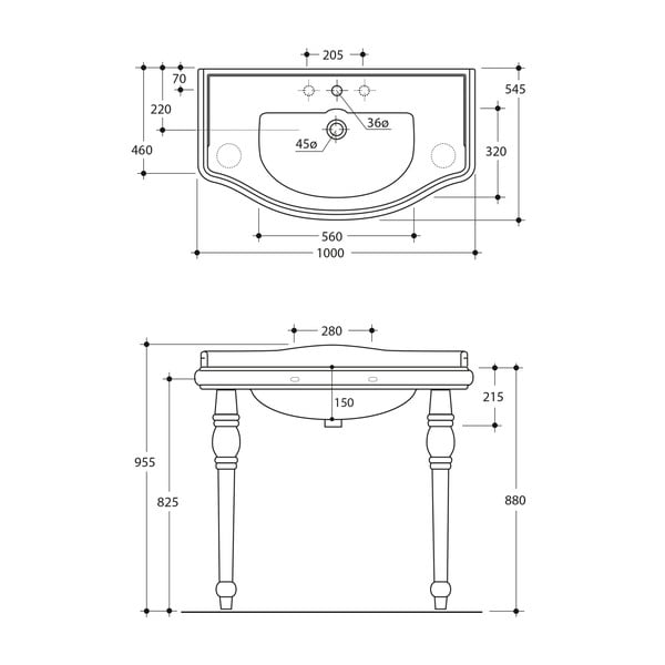 Biela keramická nožička Retro – Sapho-image-2