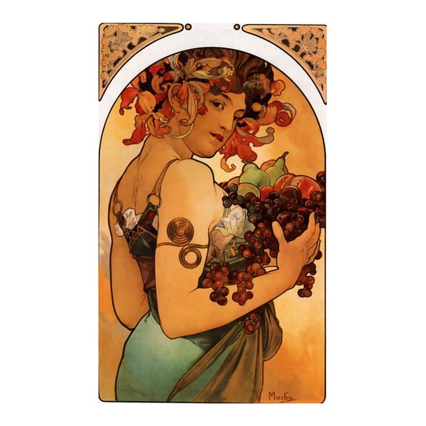 Obraz Alfons Mucha Fruit, 60x40 cm