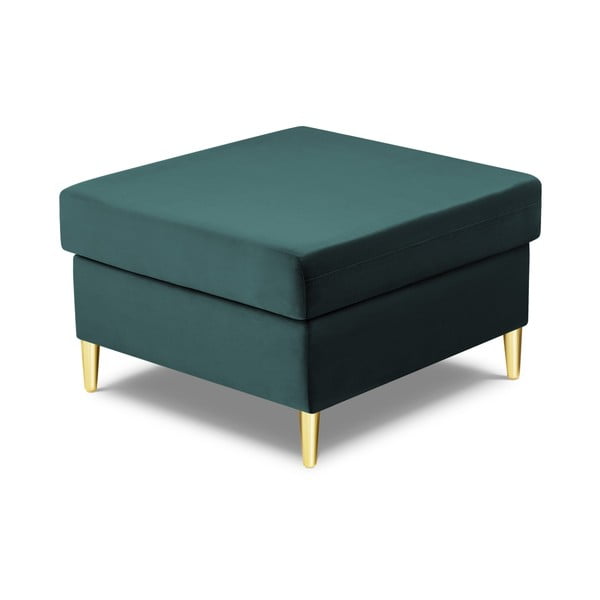 Zamatová podnožka v petrolejovej farbe Kyoto – Cosmopolitan Design-image-2