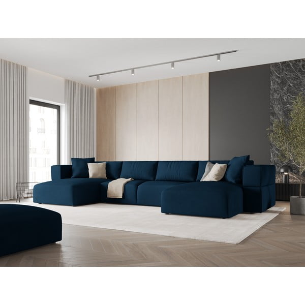 Modrá rohová pohovka do "U" Esther - Milo Casa-image-1