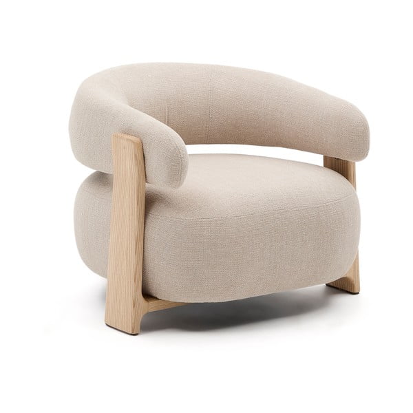 Béžové ženilkové kreslo Granite – Kave Home