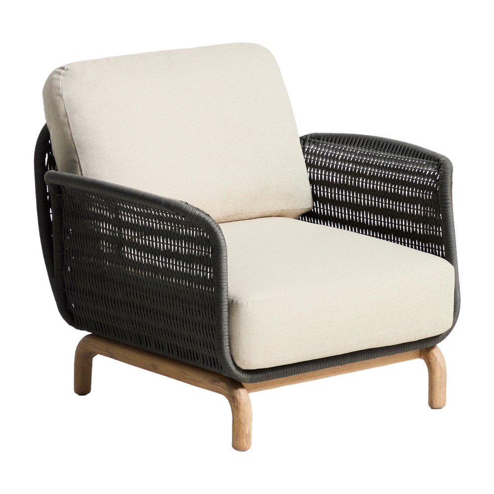 Béžové polstrované záhradné kreslo Alipa – Kave Home