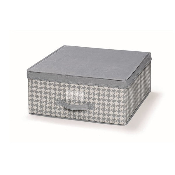 Sivý uložný box s vrchnákom Cosatto De Poule, 45 × 45 cm