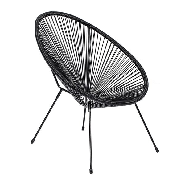 Čierne kovové/plastové záhradné kreslo Avocado Comfort – Bonami Selection-image-4