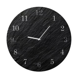 Nástenné hodiny Styler Glassclock Carbon, ⌀ 30 cm