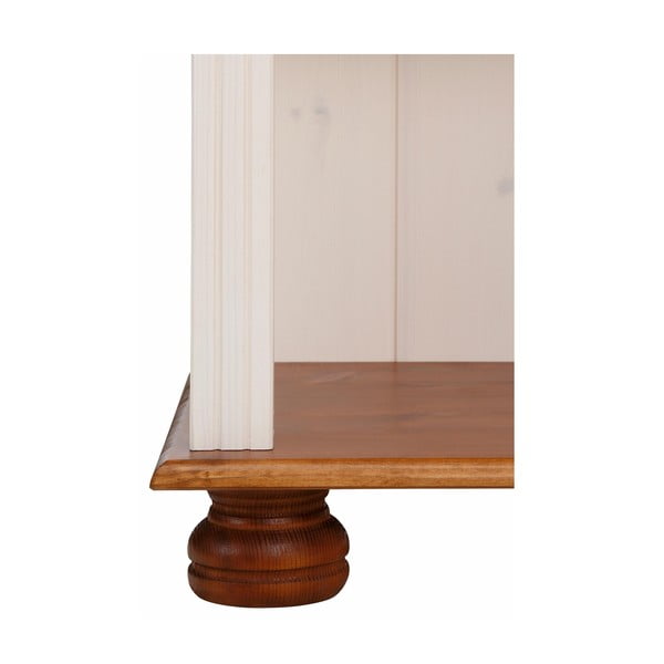 Biela/v prírodnej farbe knižnica z borovicového dreva 70x181 cm Ella – Støraa-image-4