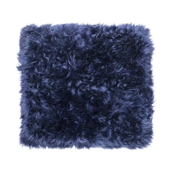 Tmavomodrý koberec z ovčej kožušiny Royal Dream Zealand, 70 × 70 cm