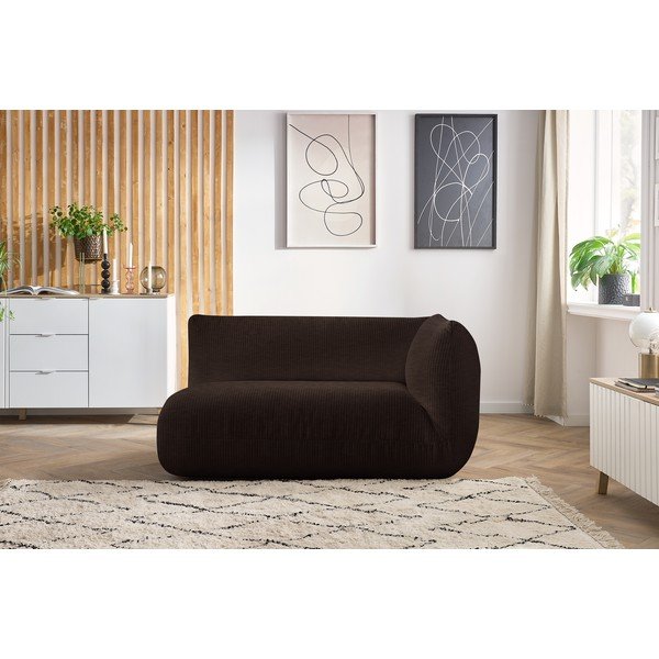 Tmavohnedý menčestrový modul pohovky (pravý roh) Lecomte – Bobochic Paris-image-4