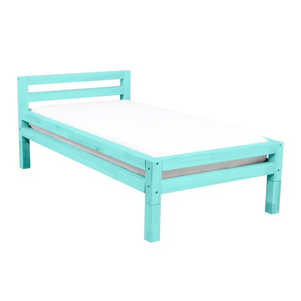 Tyrkysová jednolôžková posteľ zo smrekového dreva Benlemi Single, 90 × 160 cm-image-1