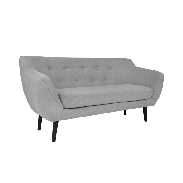 Svetlosivá dvojmiestna pohovka s hnedými nohami Mazzini Sofas Piemont-image-2