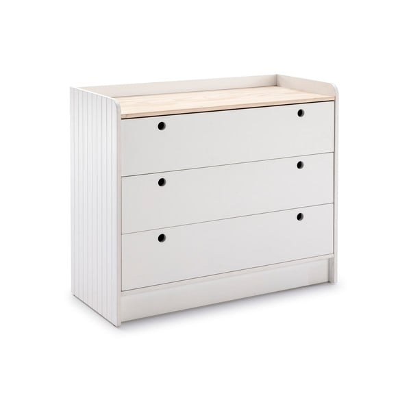 Biela komoda s 3 zásuvkami Marckeric Monte-image-2