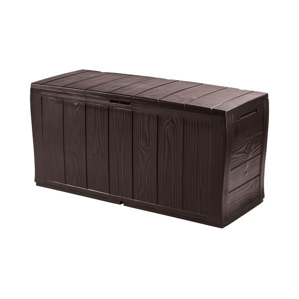 Tmavohnedý plastový záhradný úložný box Sherwood – Keter