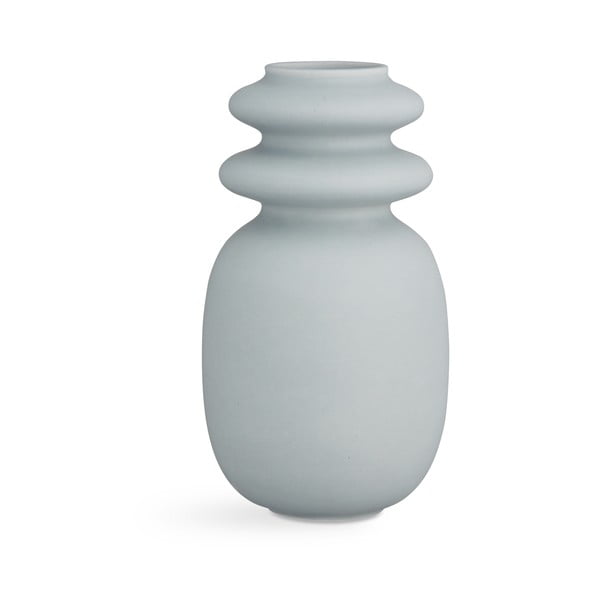 Modro-sivá keramická váza Kähler Design Kontur, výška 29 cm