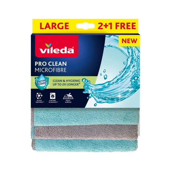 Handričky z mikrovlákna v súprave 6 ks Pro Clean – Vileda