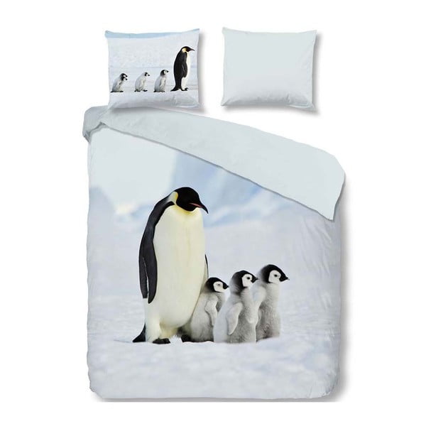 Obliečky na jednolôžko z bavlny Muller Textiels Penguins, 140 × 200 cm