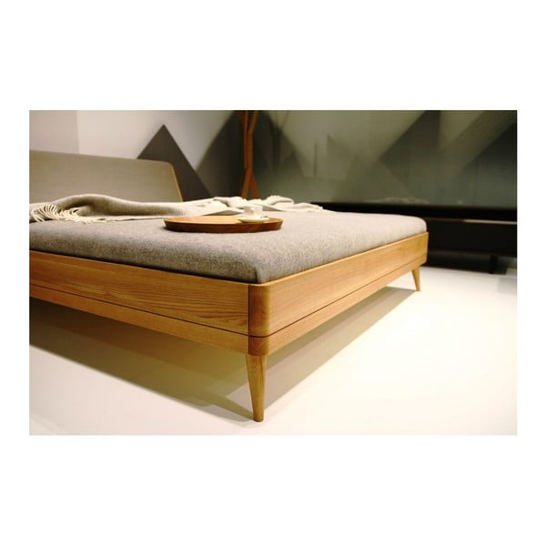 Dvojlôžková posteľ z masívneho dubového dreva Javorina Direct, 160 × 200 cm-image-3