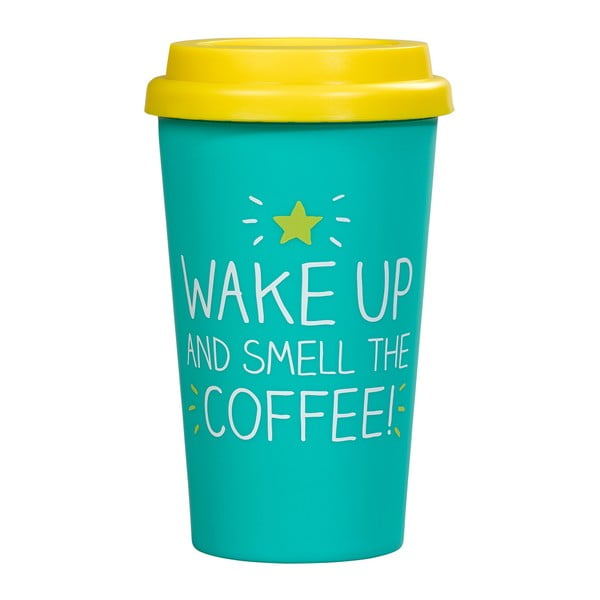 Cestovný hrnček Happy Jackson Wake Up & Smell The Coffee, 400 ml