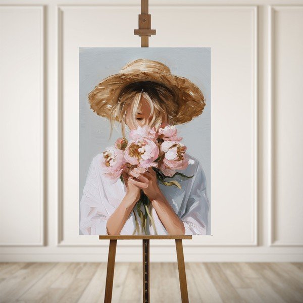 Obraz s ručne maľovanými prvkami 70x100 cm Estelle – Styler-image-3