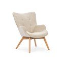 Béžové menčestrové kreslo Niko – Ropez