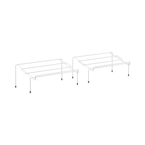 Súprava 2 bielych držiakov na topánky z antikoro ocele Metaltex Cipok-image-4