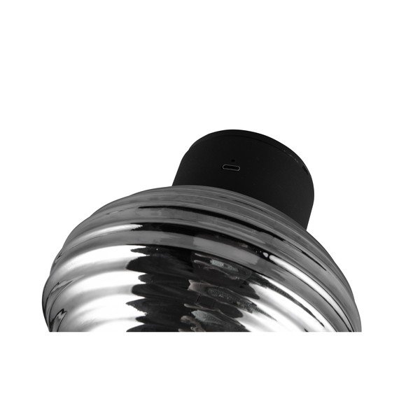 Tmavosivé sklenené LED nástenné svietidlo na USB ø 15,5 cm Earl – Reality-image-4