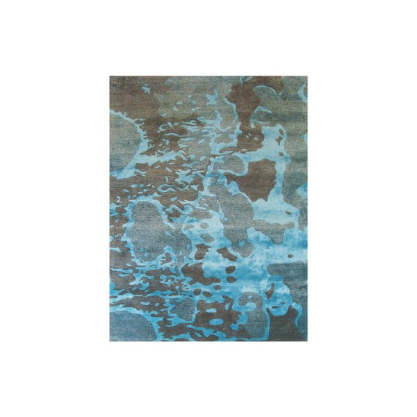 Ručne tkaný koberec Disco, 153x244 cm, modrý