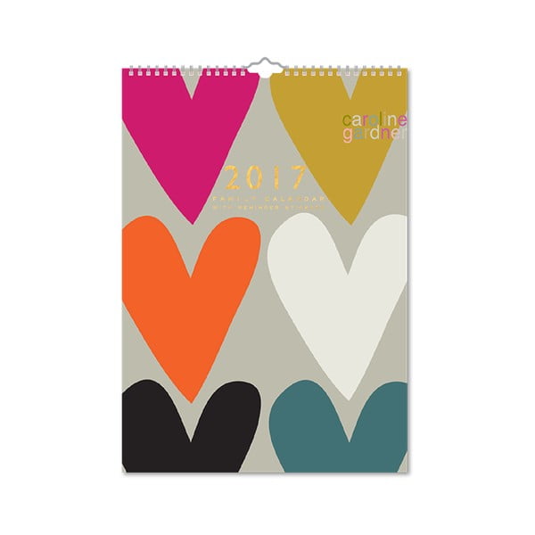 Rodinný kalendár Portico Designs Hearts
