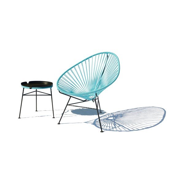 Kreslo Acapulco, svetlomodré, dĺžka 100 cm-image-2