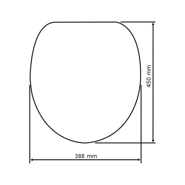 Biele WC sedadlo s jednoduchým zatváraním Wenko Classic, 45 x 38,8 cm-image-4