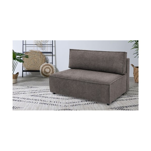 Svetlohnedý menčestrový modul pohovky (stredový diel) Nihad modular – Bobochic Paris-image-1