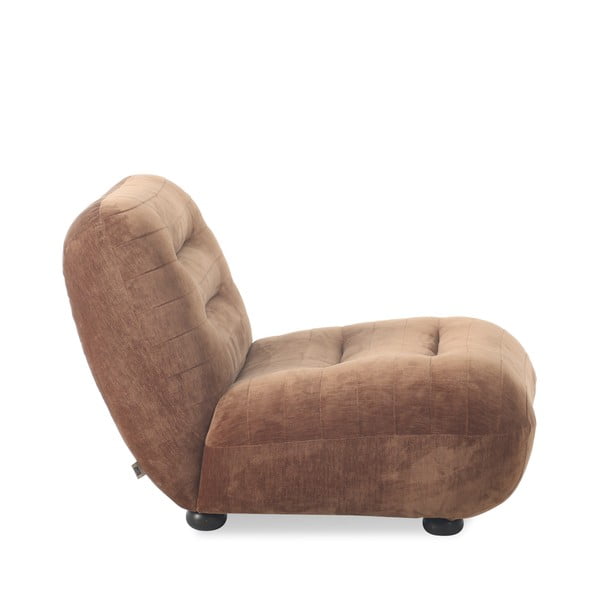 Hnedé zamatové kreslo Wyatt – Dutchbone-image-3