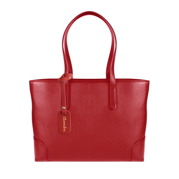 Červená kožená kabelka Maison Bag Lena