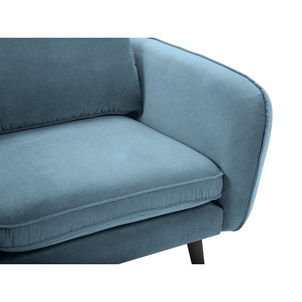 Svetlomodré kreslo s čiernymi nohami Kooko Home Lento-image-4