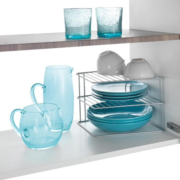 Oceľová prídavná polička v striebornej farbe 25x25 cm Palio – Metaltex-image-3