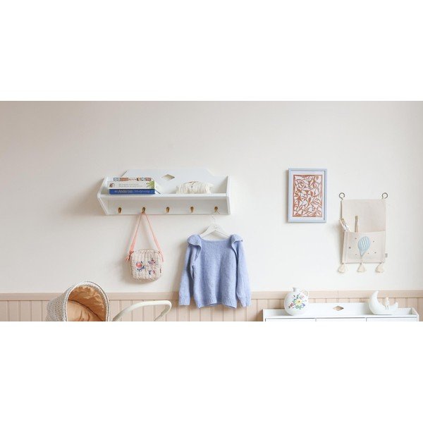 Biely nástenný detský vešiak 75x27 cm Luca – Cam Cam Copenhagen-image-1