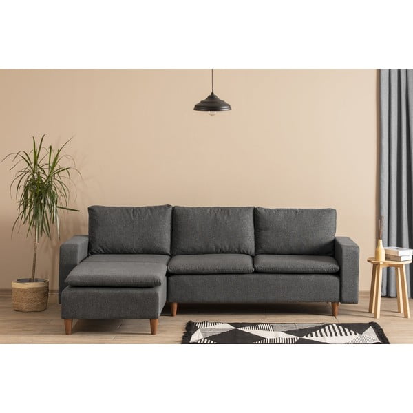 Sivá rohová pohovka (ľavý roh) Lungo – Balcab Home-image-1