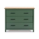 Zelená/v prírodnej farbe nízka komoda z borovicového dreva 100x80 cm Miranda – Marckeric