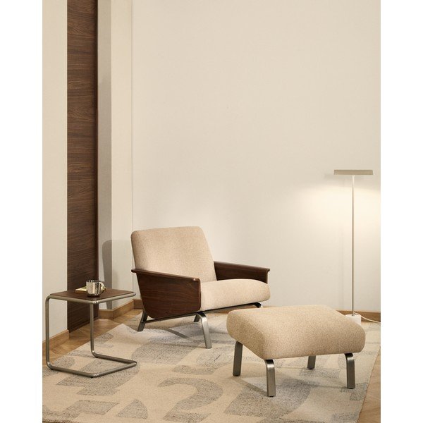 Svetlohnedé ženilkové kreslo Amsen – Kave Home-image-1