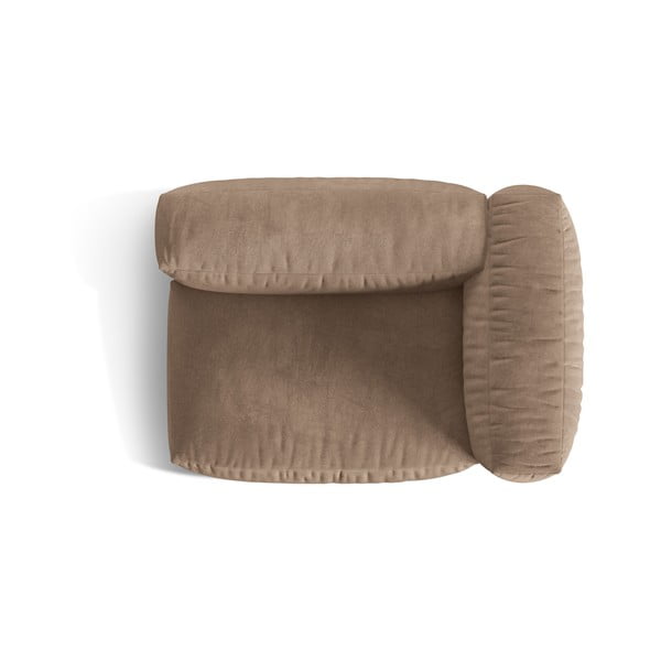 Svetlohnedý zamatový modul pohovky (pravý roh) Martina – Micadoni -image-3