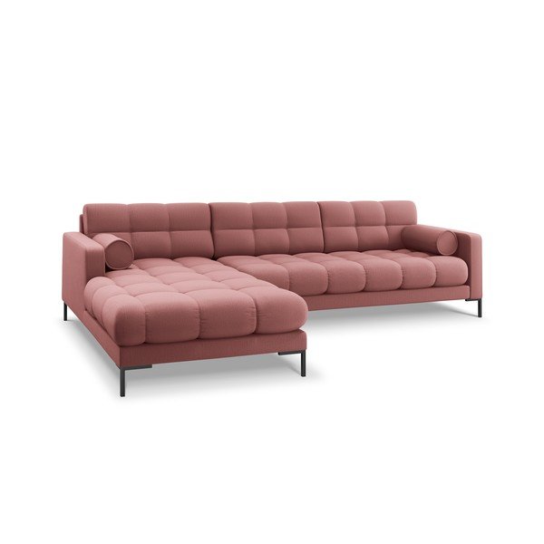 Ružová rohová pohovka Cosmopolitan Design Bali, ľavý roh-image-3