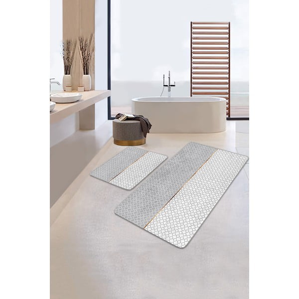 Sivé kúpeľňové predložky v súprave 2 ks 60x100 cm – Mila Home-image-1