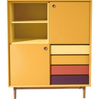 Horčicovožltá komoda Tom Tailor Color Box, 114 x 137 cm