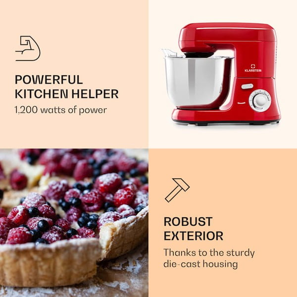 Červený kuchynský robot Klarstein Bella Robusta-image-1