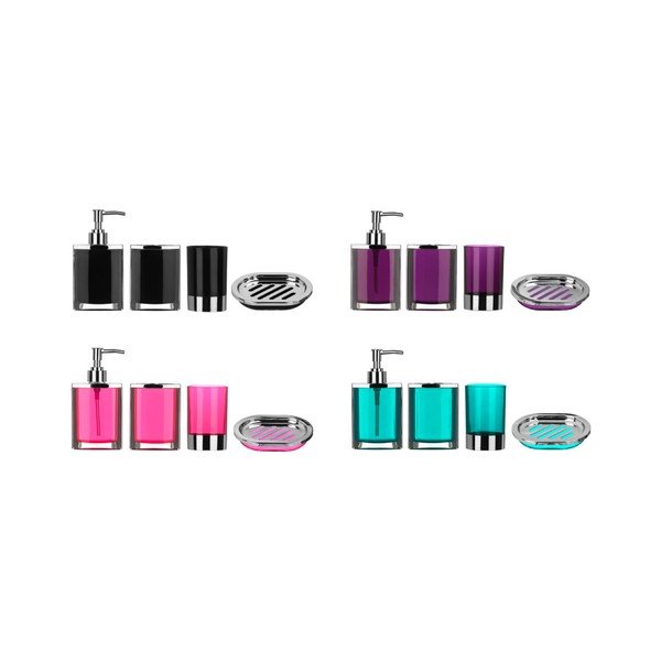 Fialový kúpeľňový set Premier Housewares Cristallo-image-1