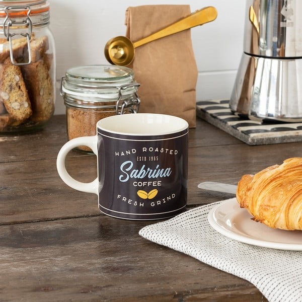 Antracitový/krémový keramický hrnček 350 ml Sabrina – Rex London-image-1