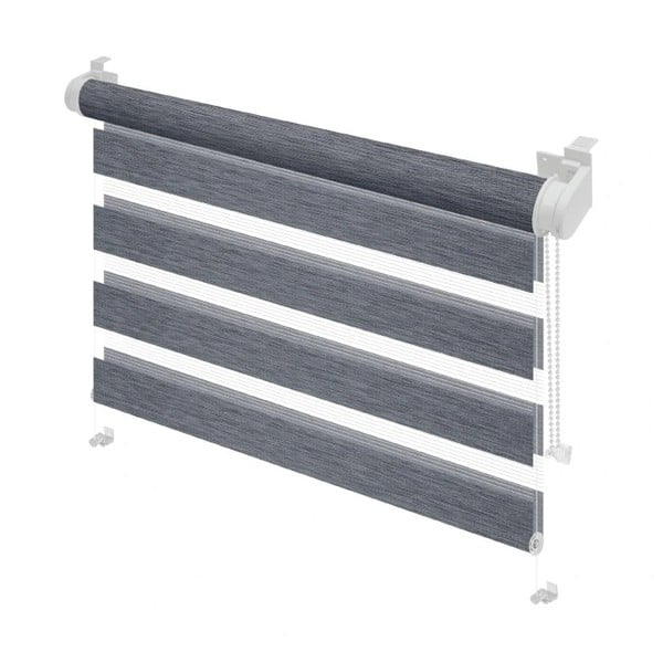 Antracitová roleta deň a noc 80x150 cm Zebra Silvalin – Gardinia-image-1