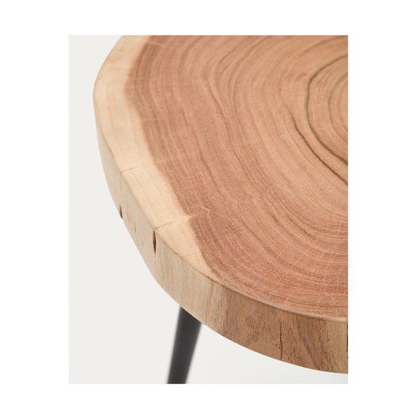 Okrúhly odkladací stolík s doskou z akácie 35x35 cm Tanive – Kave Home-image-4