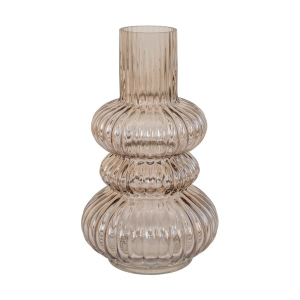 Hnedá sklenená ručne vyrobená váza – House Nordic