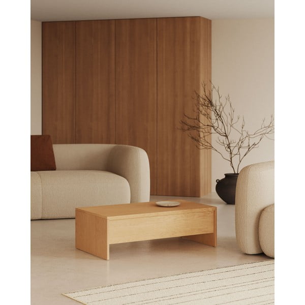 Konferenčný stolík v dekore duba v prírodnej farbe 60x110 cm Abilen – Kave Home-image-1